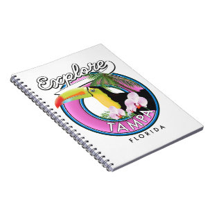 Carnet Découvrez le logo rétro de Tampa Floride