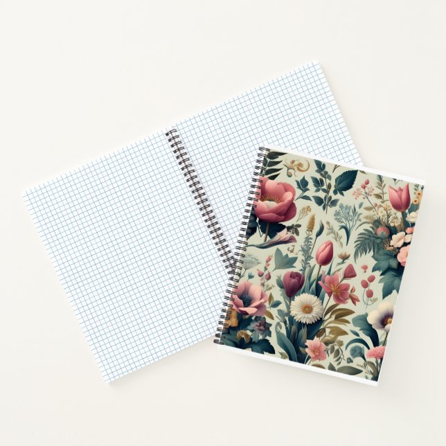 Carnet Découvrez le Motif botanique fleuri de printemps (Intérieur)