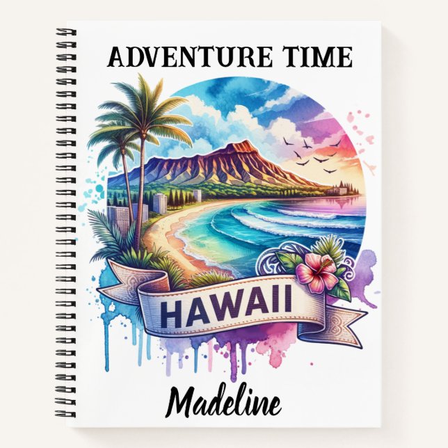 Carnet Découvrez les superbes plages d'Hawaii (Devant)