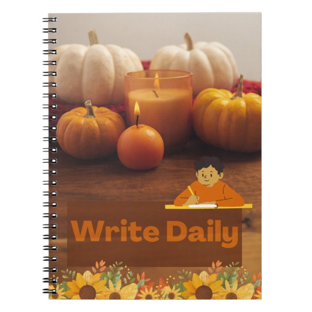 Carnet d'écriture d'automne - Garçon (Devant)