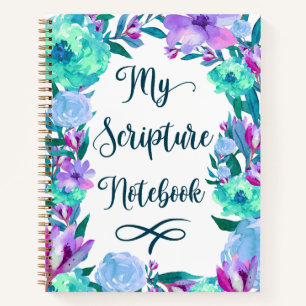 Carnet d'écriture florale aquarelle
