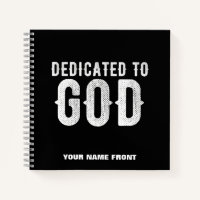 DÉDIÉ À DIEU COOL PERSONNALISABLE TEXTE BLANC