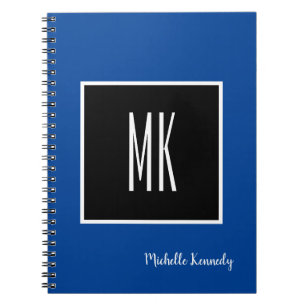 Carnet Deep Blue Black Monogramme Professionnel