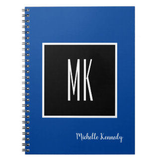Carnet Deep Blue Black Monogramme Professionnel