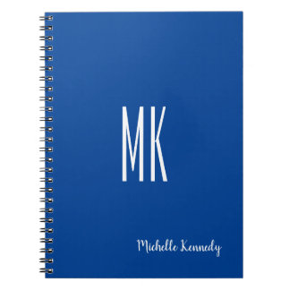 Carnet Deep Blue Monogramme Professionnel Personnalisé