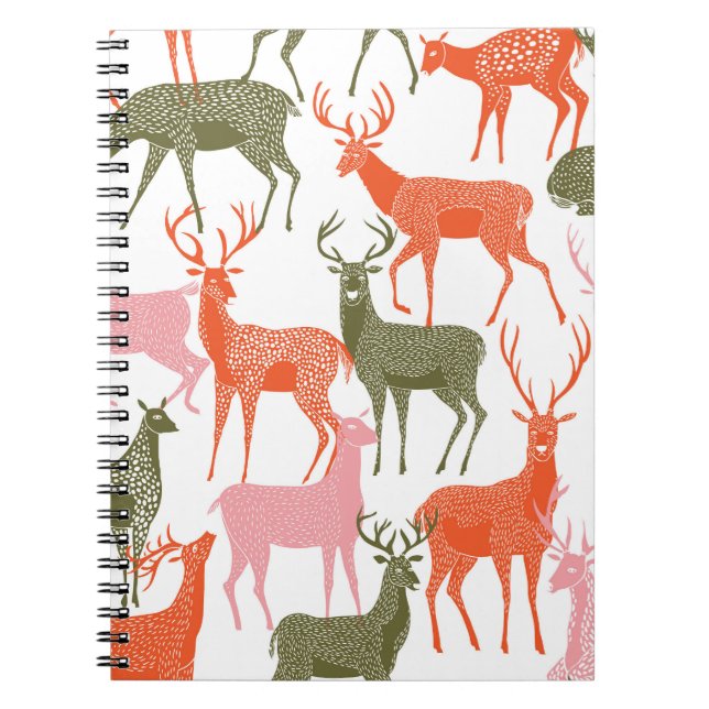 Carnet Deer Motif : Motif décoratif sans couture (Devant)