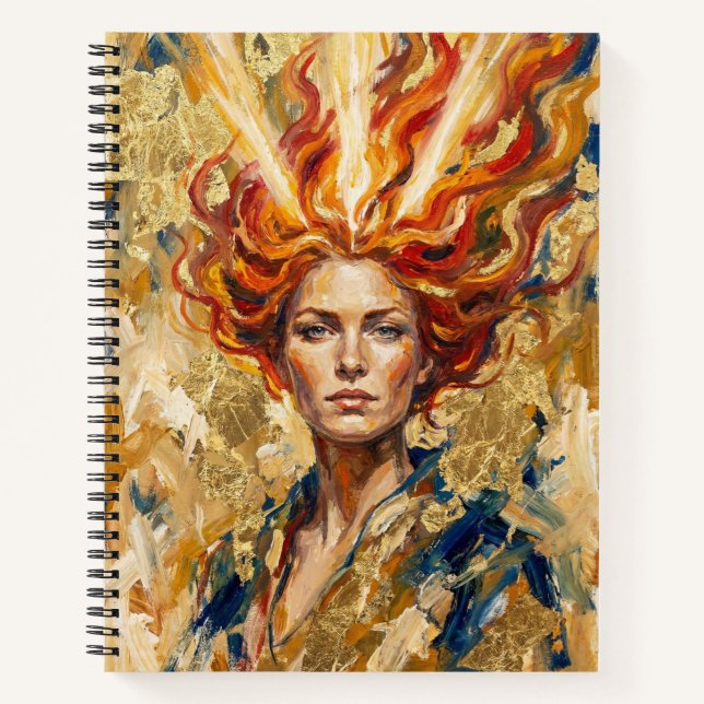 Carnet Déesse celtique du feu Brigid Art Fantastique à Fe (Devant)