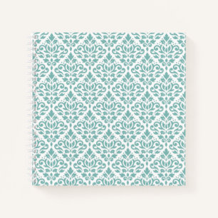 Carnet Défiler Damask Motif Turquoise