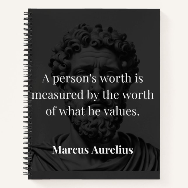 Carnet Définir une valeur : Marcus Aurelius sur les valeu (Devant)