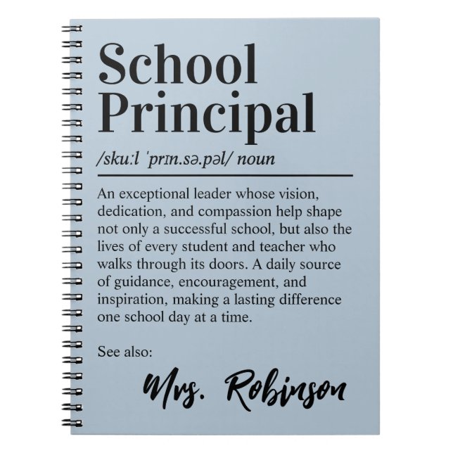 Carnet Définition de directeur d'école Citation Couvertur (Devant)