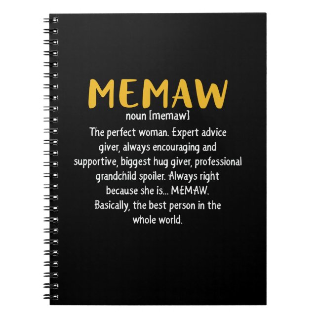 Carnet Définition de l'art maternel Memaw (Devant)