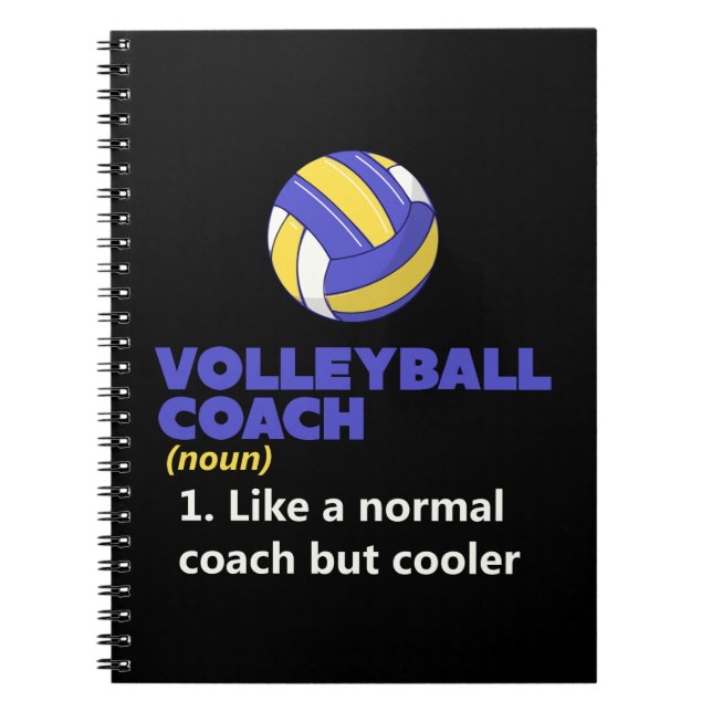 Carnet Définition de l'entraîneur de volley-ball (Devant)