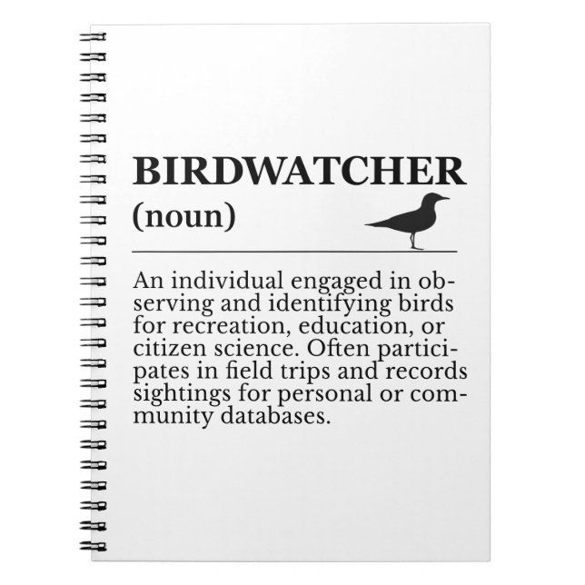 Carnet Définition de l'ornithologue Observation Identific (Devant)