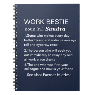 Carnet Définition de Meilleure Amie au Travail Personnali