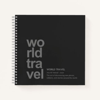 Carnet DÉFINITION DE VOYAGE DANS LE MONDE Minimalisme Mod