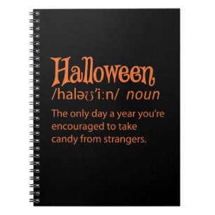 Carnet Définition du dictionnaire Halloween Funny