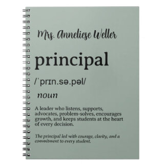 Carnet Définition personnalisée de directeur d'école