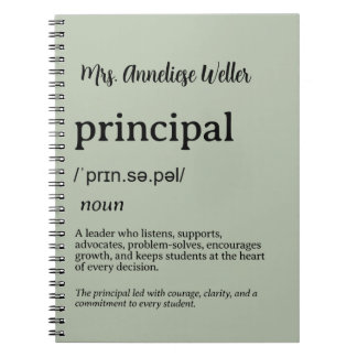 Carnet Définition personnalisée de directeur d'école