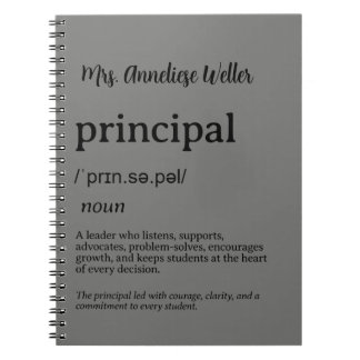 Carnet Définition personnalisée de directeur d'école