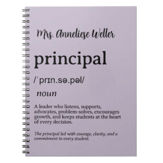 Carnet Définition personnalisée de directeur d'école