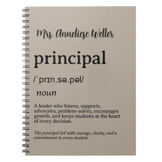 Carnet Définition personnalisée de directeur d'école