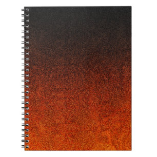 Carnet Dégradé de Parties scintillant noire et orange tom