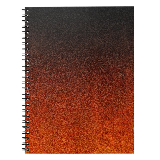 Carnet Dégradé de Parties scintillant noire et orange tom (Devant)