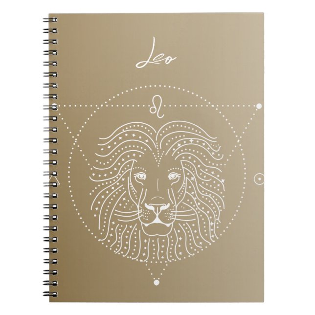 Carnet Dégradé du signe étoile du zodiaque de Leo (Devant)
