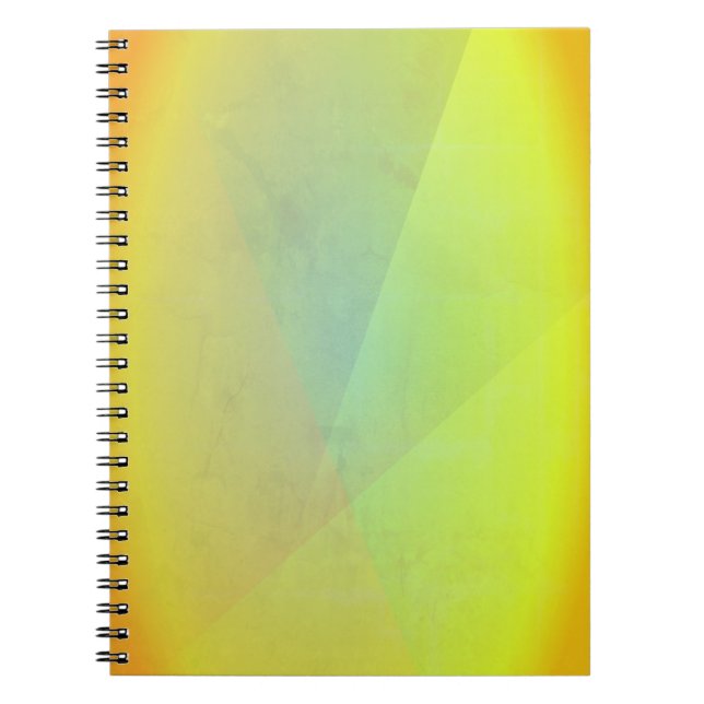 Carnet Dégradé géométrique jaune moderne (Devant)