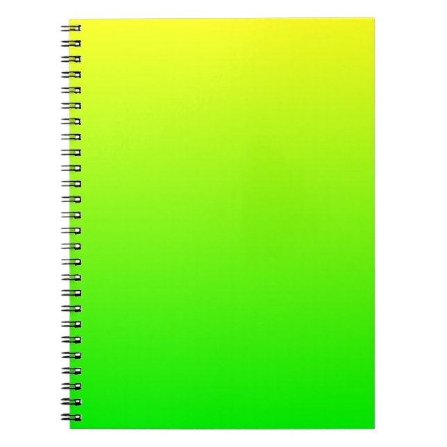 Carnet Dégradé jaune vert minimaliste (Devant)