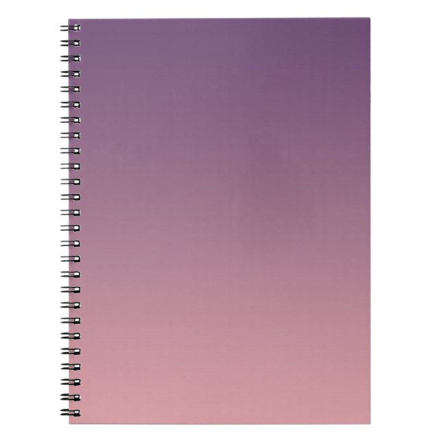 Carnet Dégradé rose et lilas, Ombre. (Devant)
