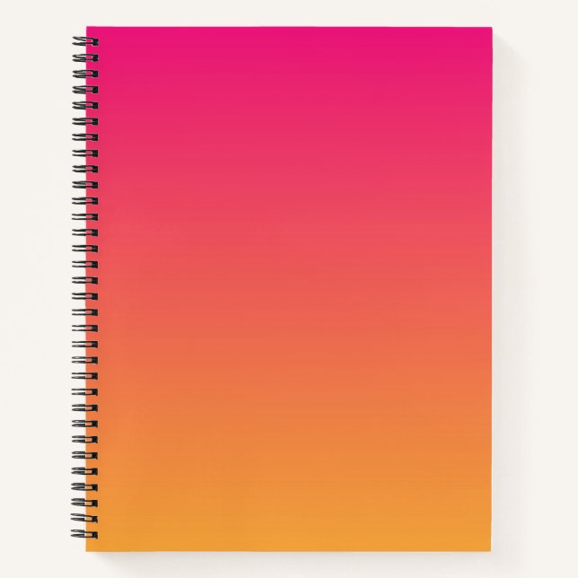 Carnet dégradé rose et orange (Devant)