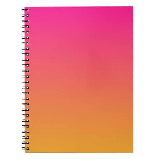 Carnet dégradé rose et orange (Devant)