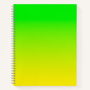 Carnet Dégradé vert et jaune du néon