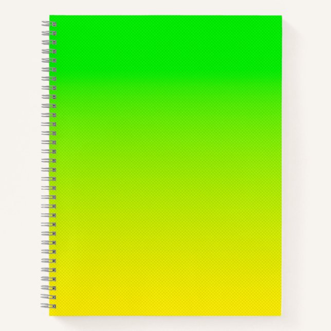 Carnet Dégradé vert et jaune du néon (Devant)