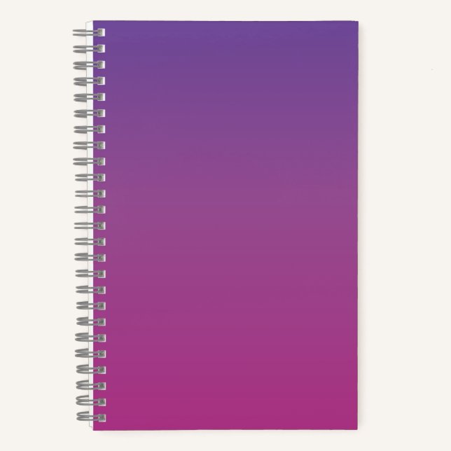 Carnet Dégradé vibrant de pourpre à rose (Recto)