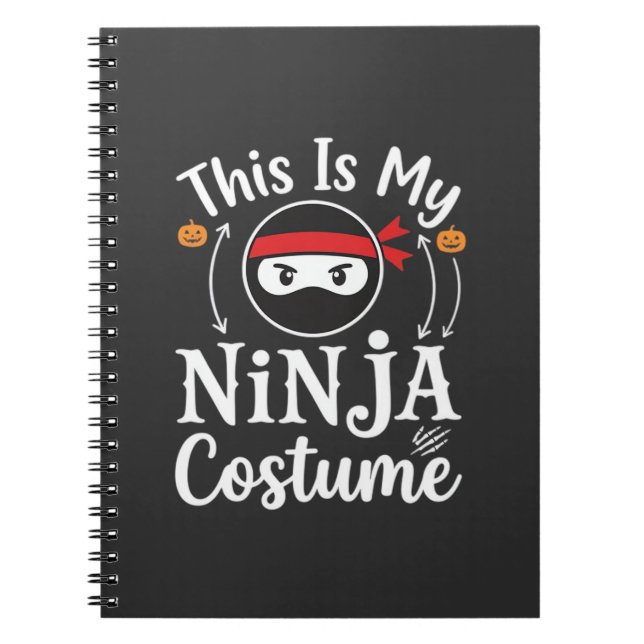 Carnet Déguisement de ninja drôle Design Halloween_1 (Devant)