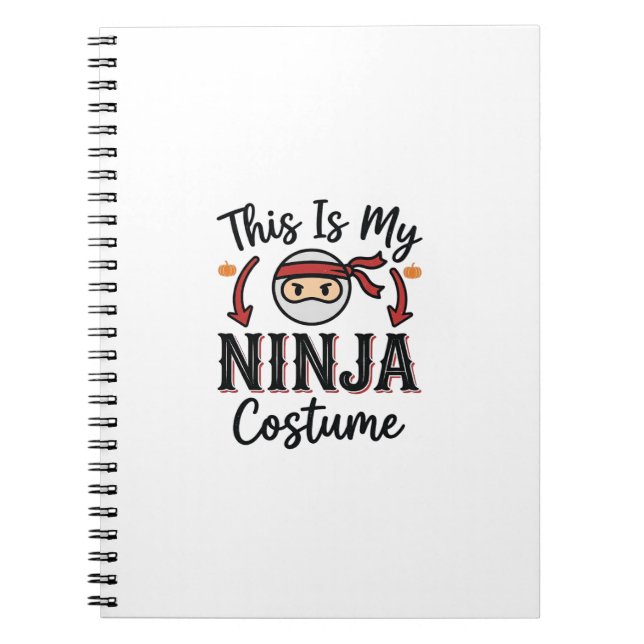 Carnet Déguisement de ninja drôle Design vectoriel Hallow (Devant)