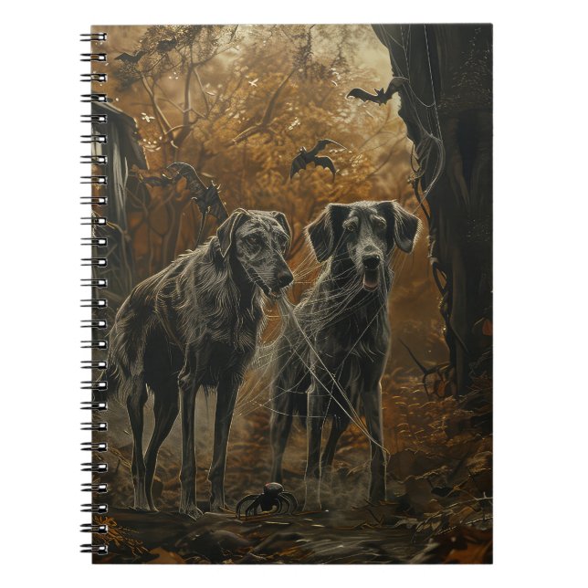 Carnet Délice Canin d'Halloween pour Lévrier Afghan (Devant)