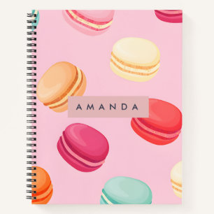Carnet Délice de Macaron Pastel Sucré Personnalisé