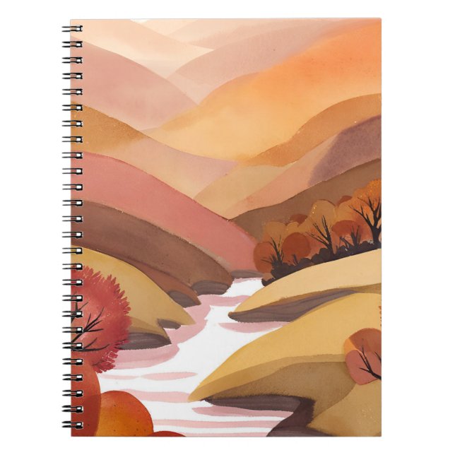 Carnet Demeure d'Automne | Paysage aquarelle du feuillage (Devant)