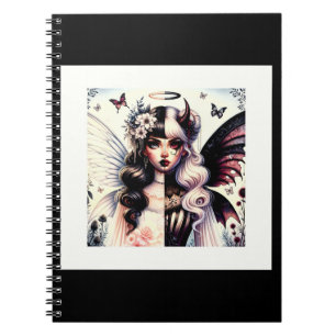 Carnet Demi ange démon beauté sombre fée à l'aile brisée