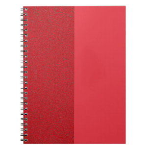 Carnet demi-plat à demi-bruit rouge tomate (sur me