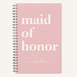 Carnet Demoiselle d'honneur Simple Minimaliste Moderne No