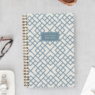 Carnet Denim Bleu   Treillis en Bambou sur le Littoral Pe
