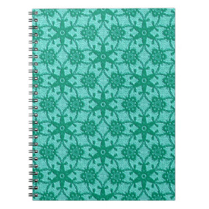Carnet Dentelle antique - turquoise et aqua