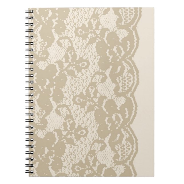 Carnet Dentelle beige (Devant)