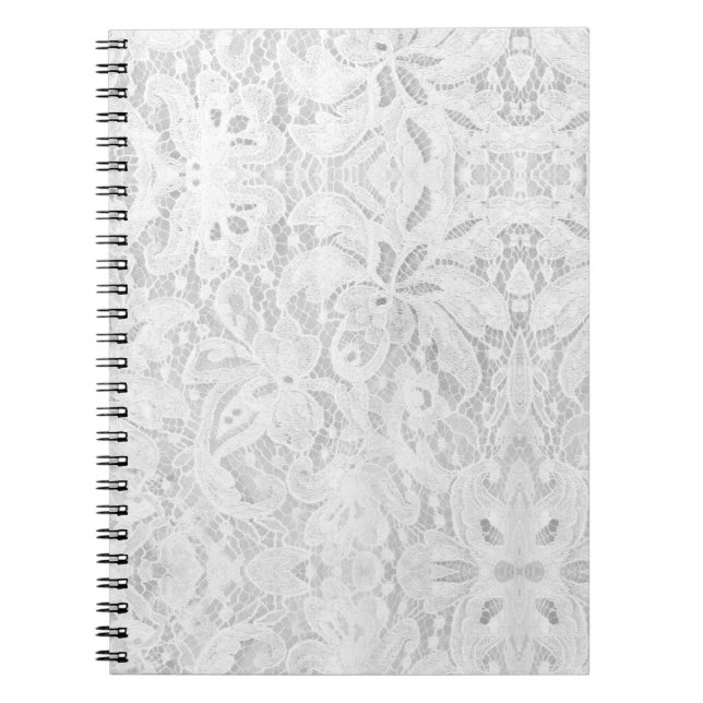 Carnet Dentelle blanche tombante (Devant)