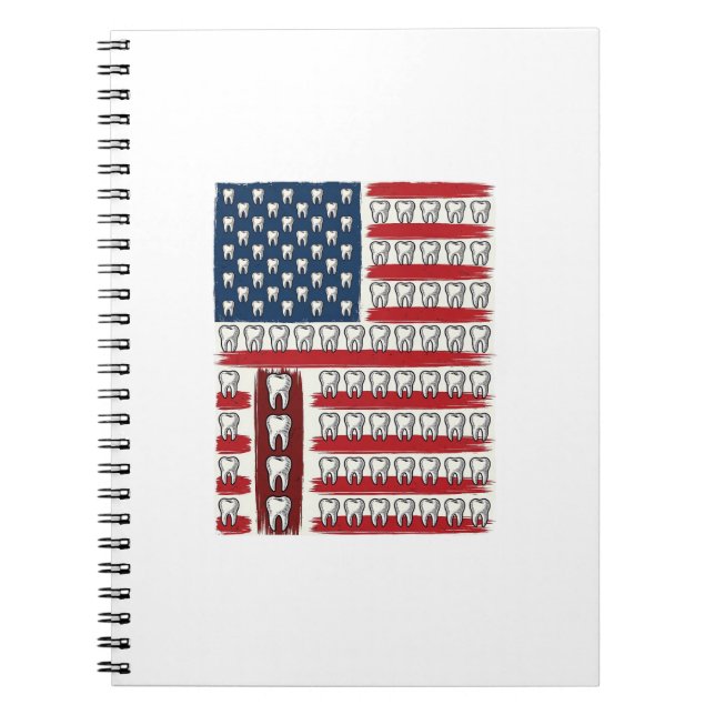 Carnet Dentiste Patriotique Dent Drapeau (Devant)
