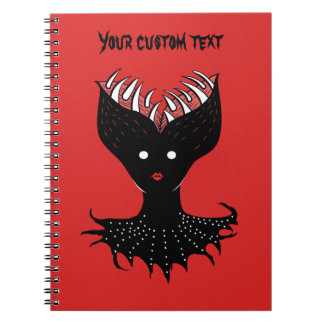 Carnet Déplaisant Demon Girl Caractère gothique Avec Dent